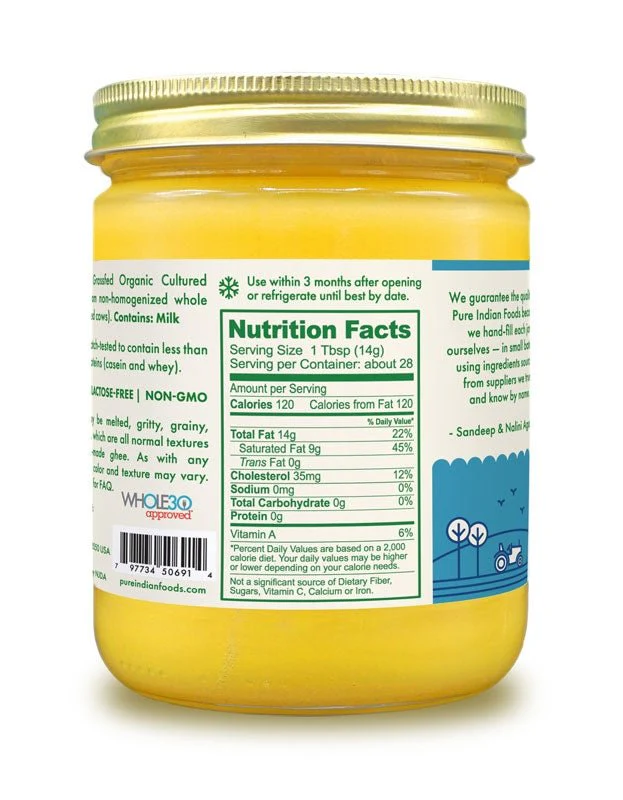 Cultured Ghee, Grassfed & Certified Organic - 14 oz - Image 6