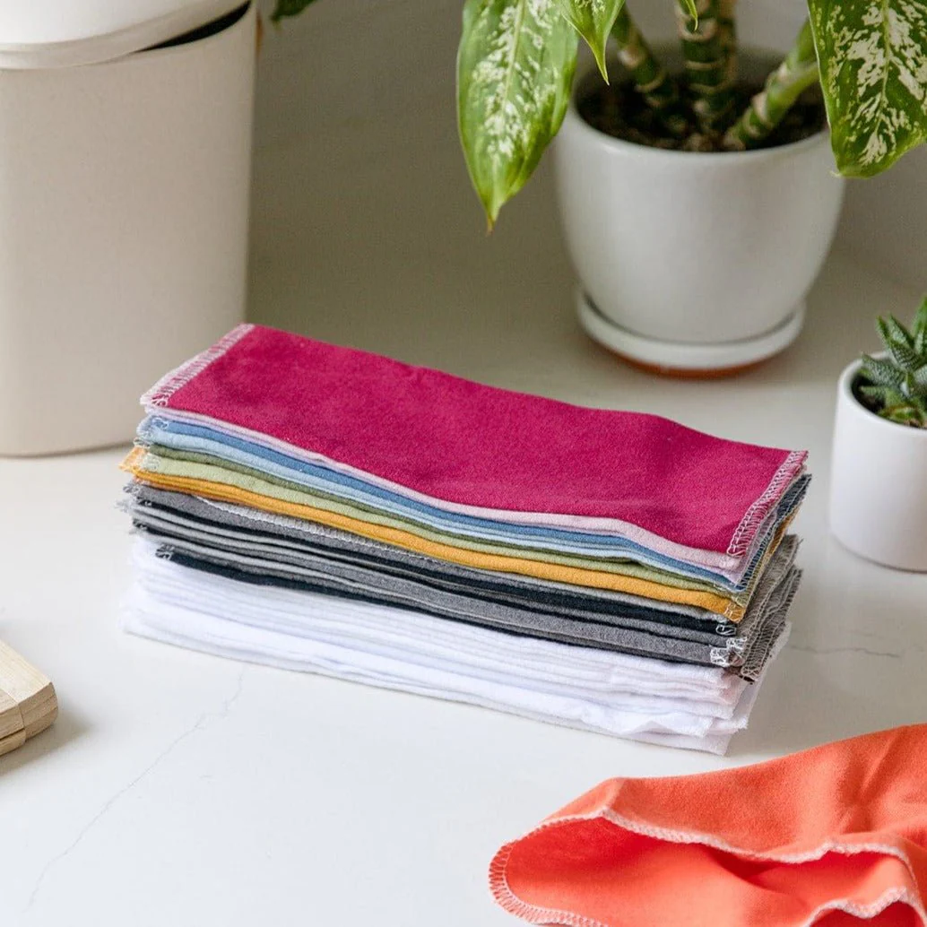 Reusable Paper Towels - 100% Organic Cotton, 12 or 24 Pack - Image 4