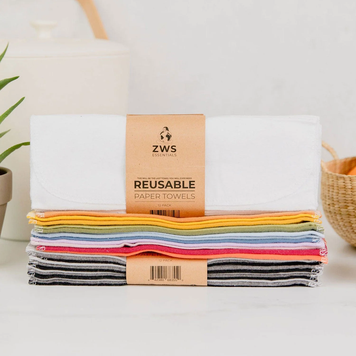 Reusable Paper Towels - 100% Organic Cotton, 12 or 24 Pack - Image 5