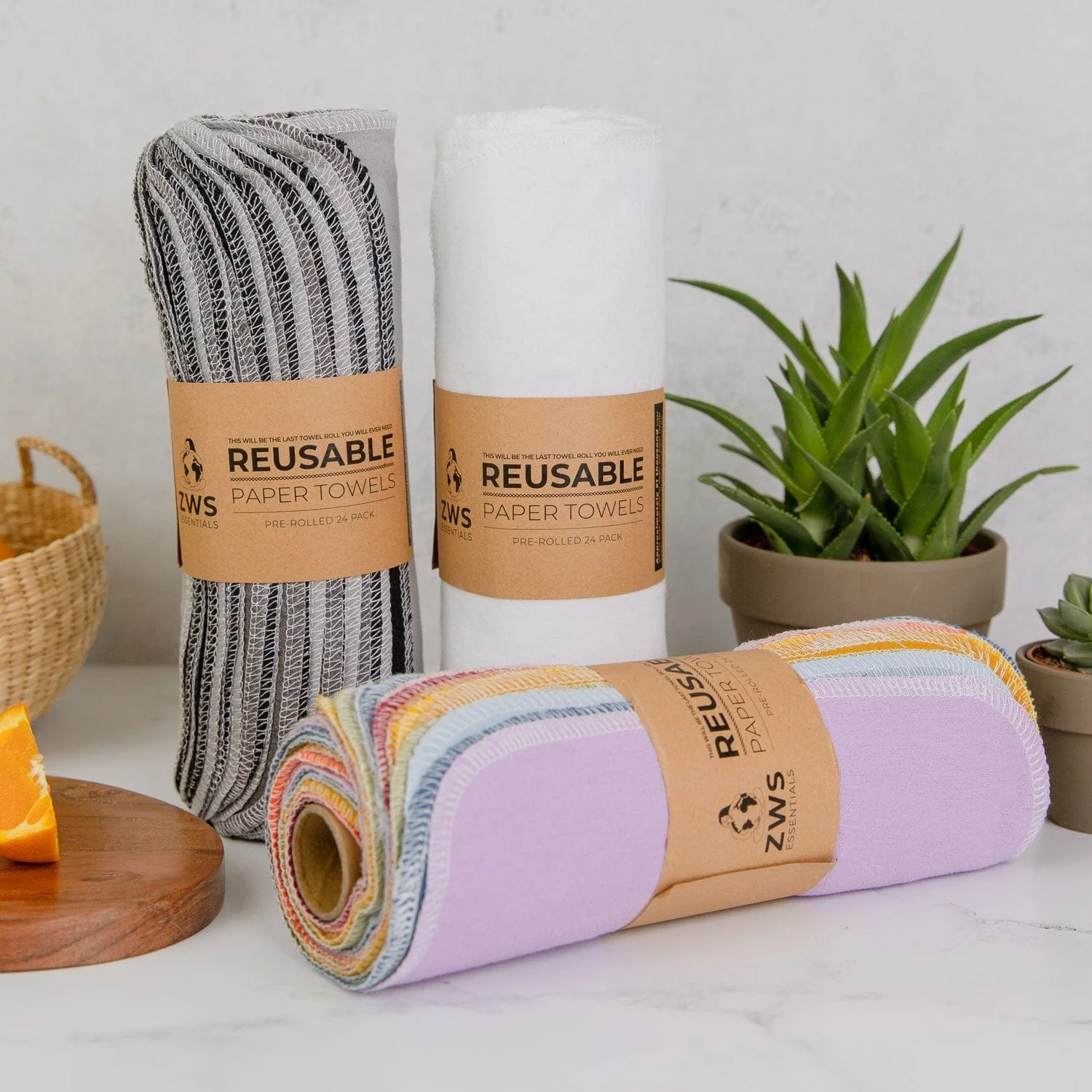 Reusable Paper Towels - 100% Organic Cotton, 12 or 24 Pack - Image 6